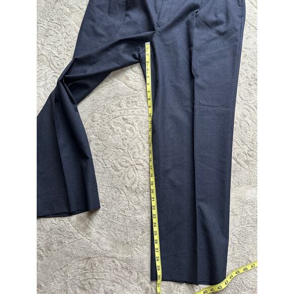 Burberry Men's Trousers 38x30 Pleated Wool Dress Pants Navy Suit Separate - Picture 5 of 6